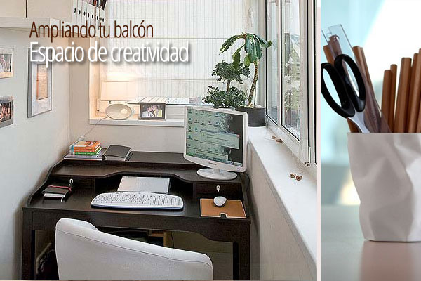 Reforma la casa ampliando tu balcón y crear tu oficina creativa en casa.